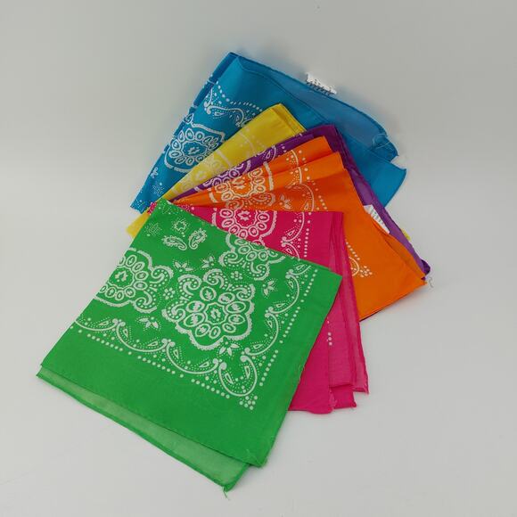 Unbranded Accessories - Bandana Set Colorful Bright Western Casual Party Cosplay 20" X 20"
